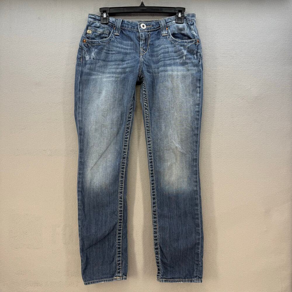 Big Star Jeans Women's 28R (6) Blue Straight Leg Low Rise Normcore Preppy